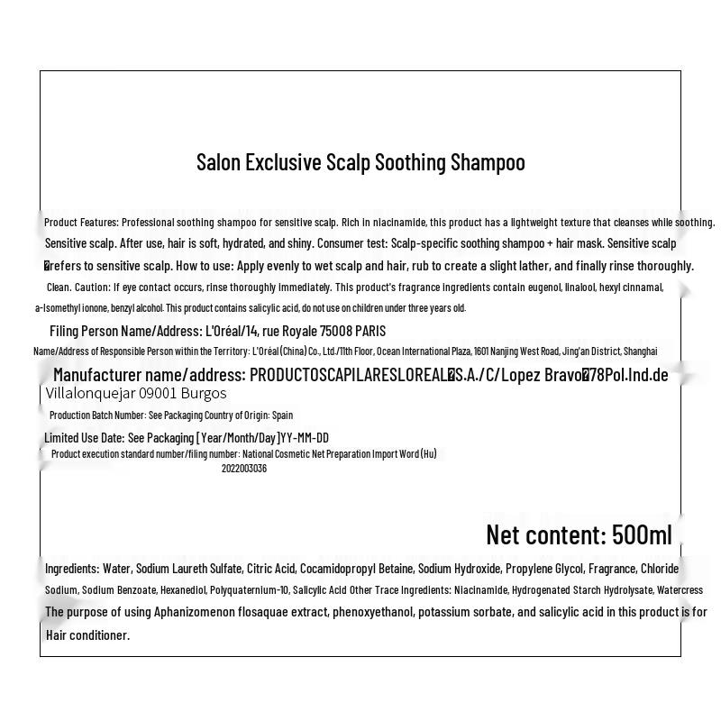 L'Oréal PRO Scalp Care Soothing & Volumizing Shampoo