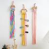 1Pc Wire Storage Pendant Strip Line Nordic Wind Woven Cartoon Wood Hairpin Finishing Wall Decoration