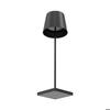 Lampe de table rechargeable noir 3W 3000K IP44