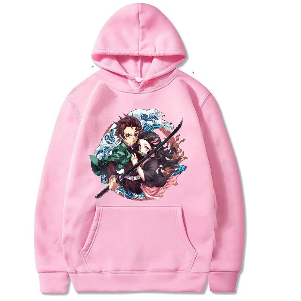 Anime Demon Slayer Hoodies Sweatshirt Kimsetsu No Yaiba Pullover Tracksuit Women Sweatshirt Unisex Hoodie Kids Unisexs Clothes Coat