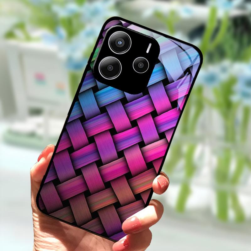 Чехол Для Redmi Note14 Стеклянный Чехол 14 Pro 4G 5G Новый Популярный Закаленное Стекло Чехол для Телефона Для Redmi Note 14 Pro+ 5G Защитные Чехлы