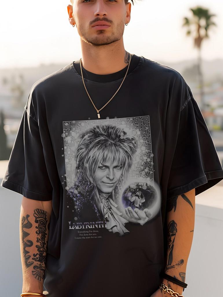 Labyrinth TShirt: David Bowie shirt Jareth, 80s Fantasy Film Cotton Tee