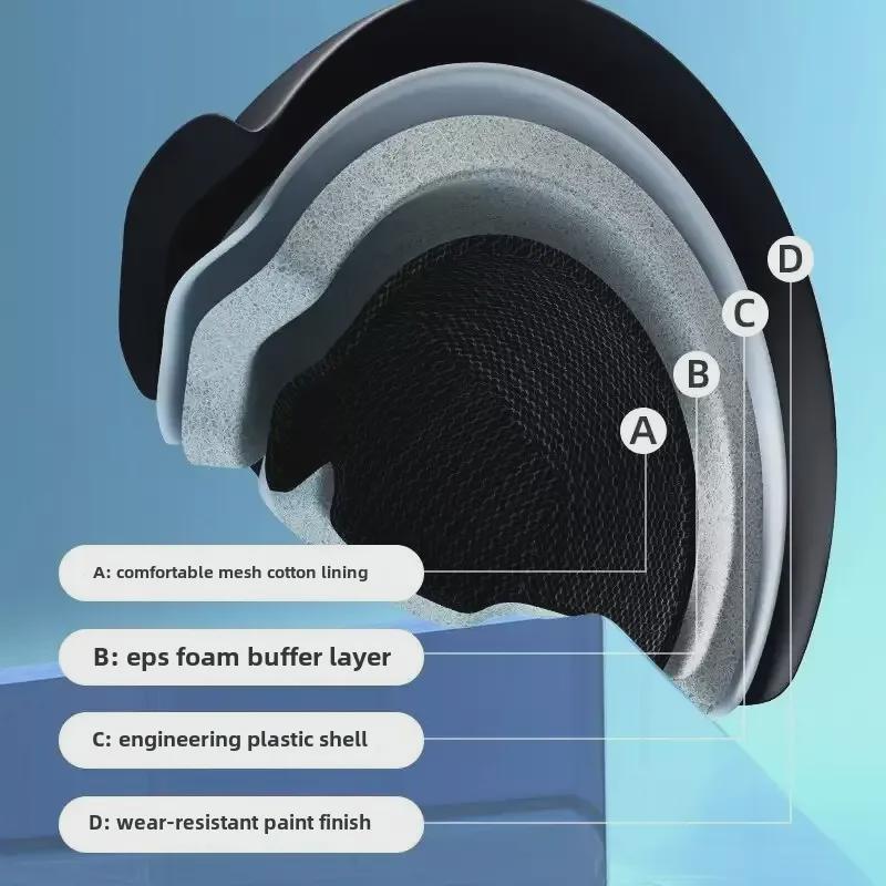 3C Certified Electric Bike & Motorcycle Helmet with Double Windshield - All-Season, Warm Safety Half Helmet