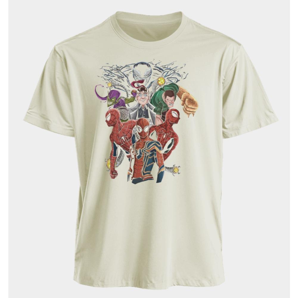 Мужские и женские футболки Человек-паук Веном Летние Американские Весенне-осенние Свободные Панк Харадзюку Y2k Нишевые С короткими рукавами