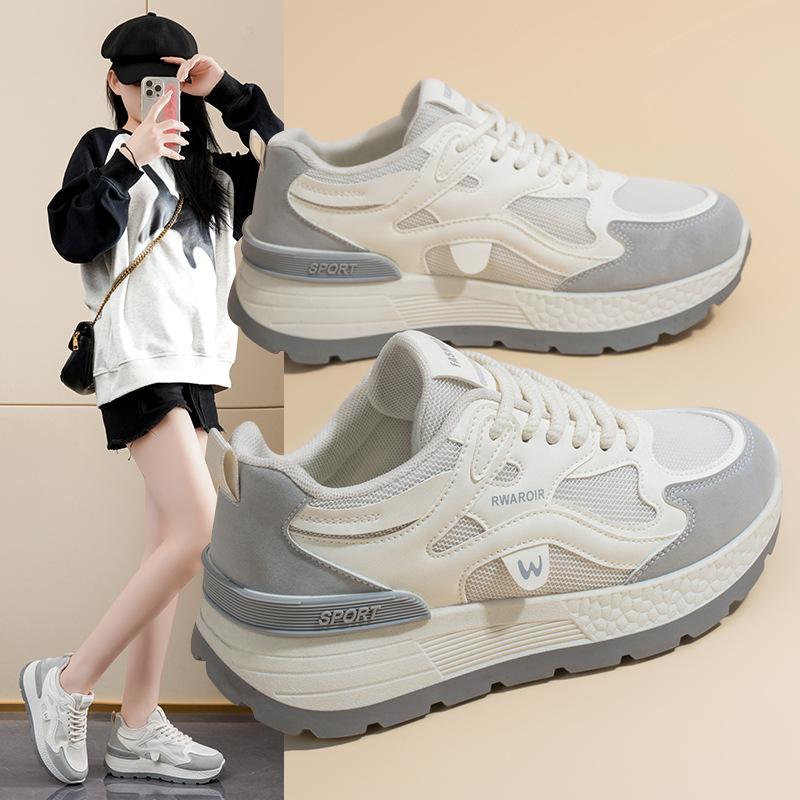 Dad Shoes Women's 2026 Spring New Breathable Mesh Shoes Children's Versatile Platform Casual Running Sneakers