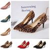 Fashion Plus Size 44 Sexy Elegant Women's Fashion Shoes Leopard Print Fashion Pointed Toe High Heels 8.5cm Sandals Chaussure Femme
