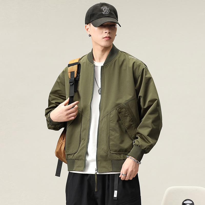 American Baseball Jacket Men'S Trendy Brand Ruffian Handsome Japanese Tooling Trend Versatile Pilot Jacket