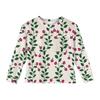 Girls' Long Sleeve Blouse - Round Neck Soft Waist Tunic