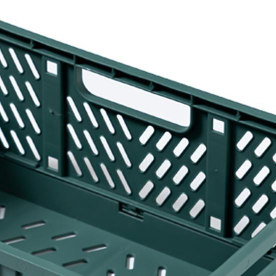 Storage Basket Folding Large Capacity Load Bearing Collapsible Plastic Storage Crate Box for Kitchen