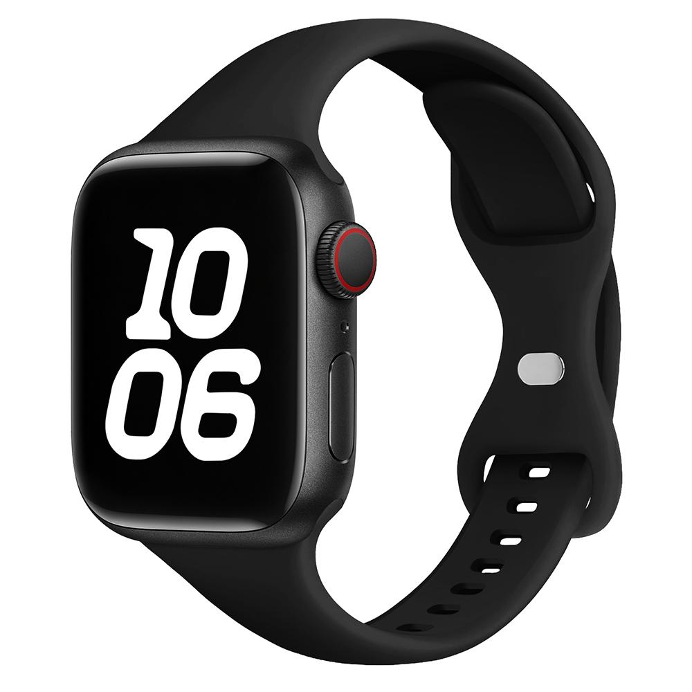 Тонкий силиконовый ремешок для Apple Watch 11 10 46 мм Ultra 3-2 49 мм серии 9-8-7 41 мм 45 мм 44 мм спортивный браслет iWatch 4 6 5 SE 3 ремешок