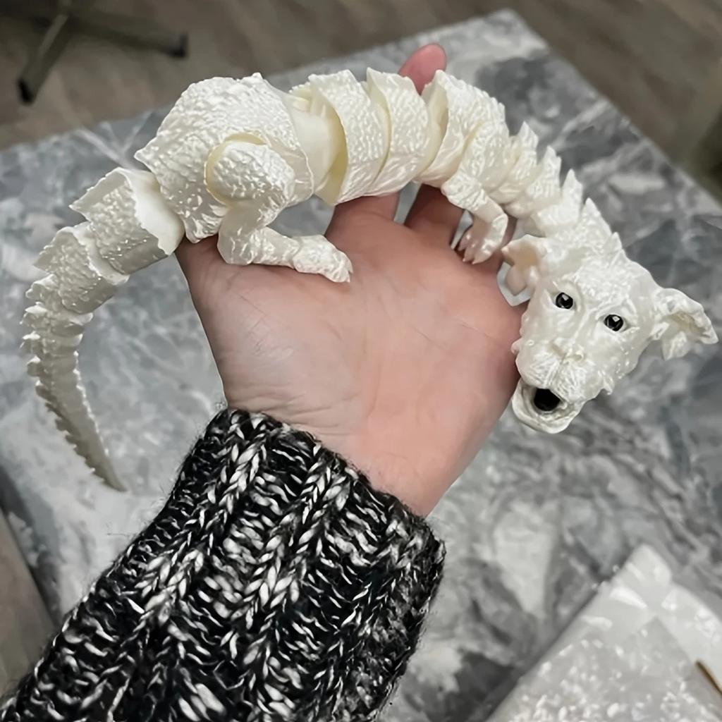 Фигурка Счастливого Дракона, напечатанная на 3D-принтере, с открытым ртом, идеально подходит для декора гостиной, спальни, уникальная идея праздничного подарка, настольное украшение