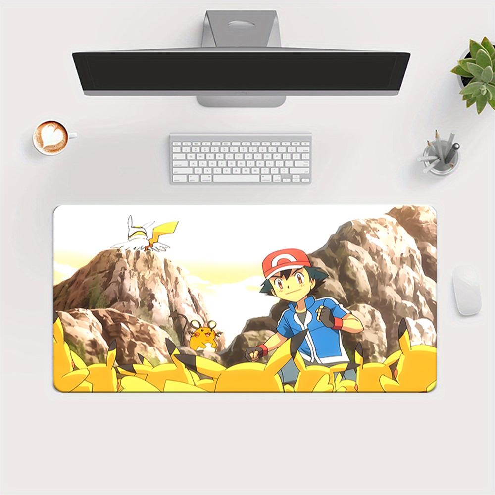 Pokemon Ash Ketchum with Pikachu Group Anime Extended Gaming Mouse Pad Large Desk Mat for PC Laptop
