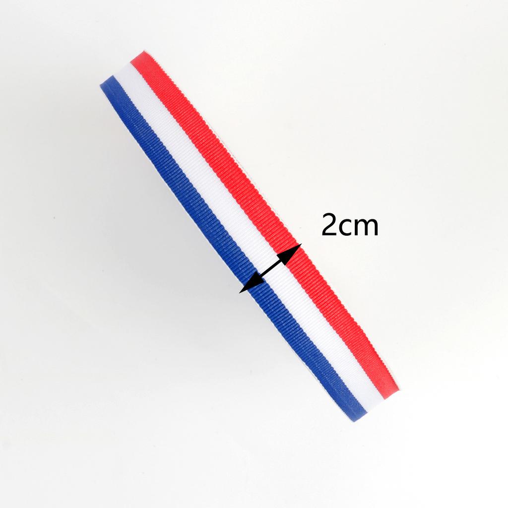 Лента красного, белого и синего цвета своими руками. Трехцветная цветная лента для бутонов. Темно-синяя лента ручной работы.