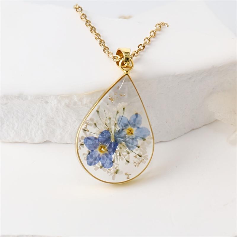 И кружевные прессованные цветы королевы Анны символизируют «Не забывай меня», ожерелье из прессованных цветов ручной работы, уважение к диким цветам, настоящая любовь и аксессуары