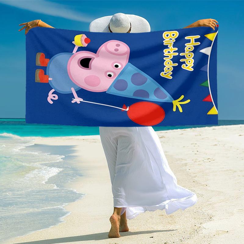 Pink Pig Fashion Beach Towel: Ideal for Summer Adventures Soft, absorbent and quick drying suitable for swimming and bathing