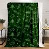 Christmas Green Leaves and Ornaments Design Patterned flannel blanket perfect for the bedroom living room, sofa, or a little nap