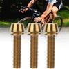 3PCS Titanium Alloy Bike  Stem Bolts Hex Tapered Head Bicycle Disc Brake Screws  Bike Maintenance
