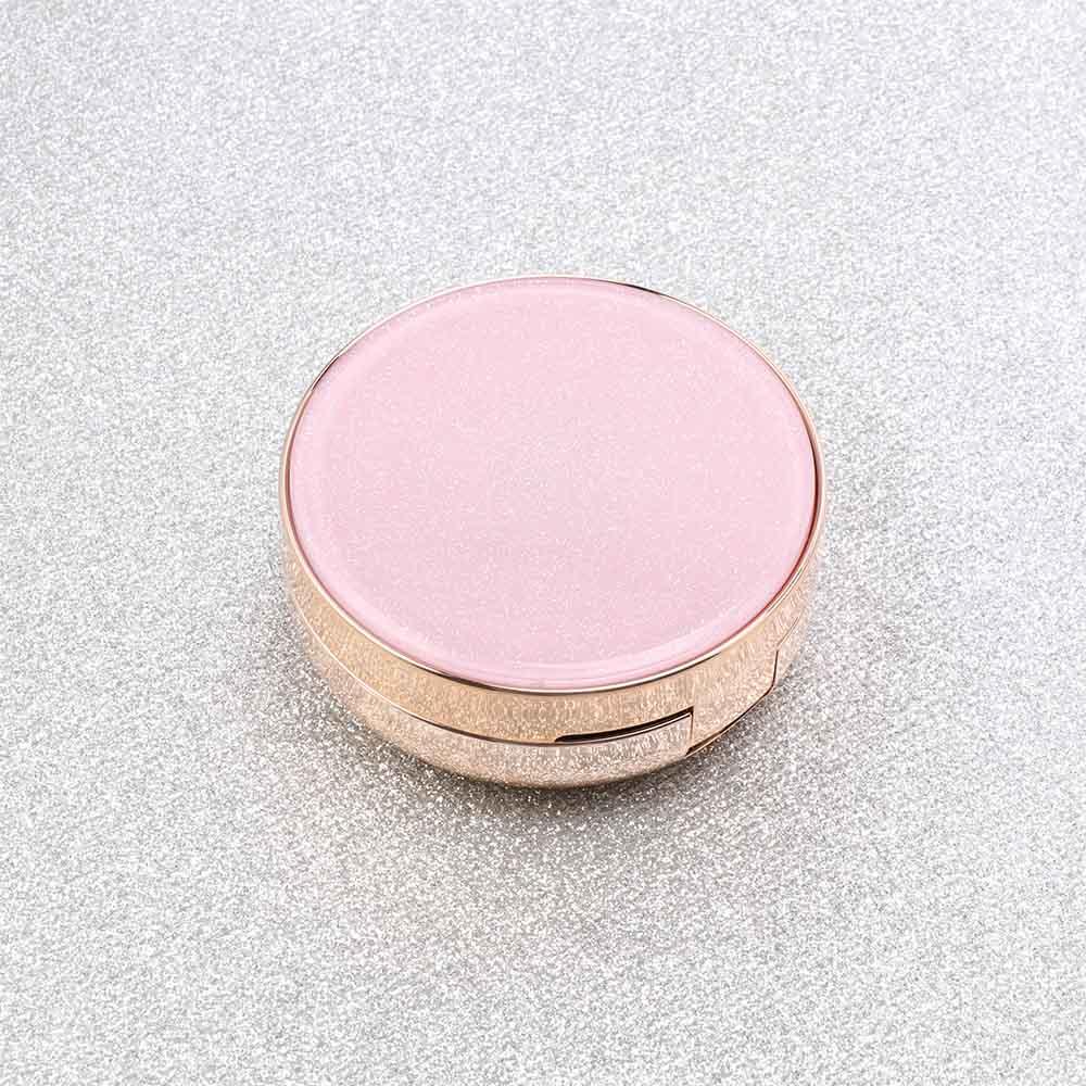 Pink Travel Kit Makeup Case With Mirror Air Cushion Puff Box Cosmetic Container BB Cream Container