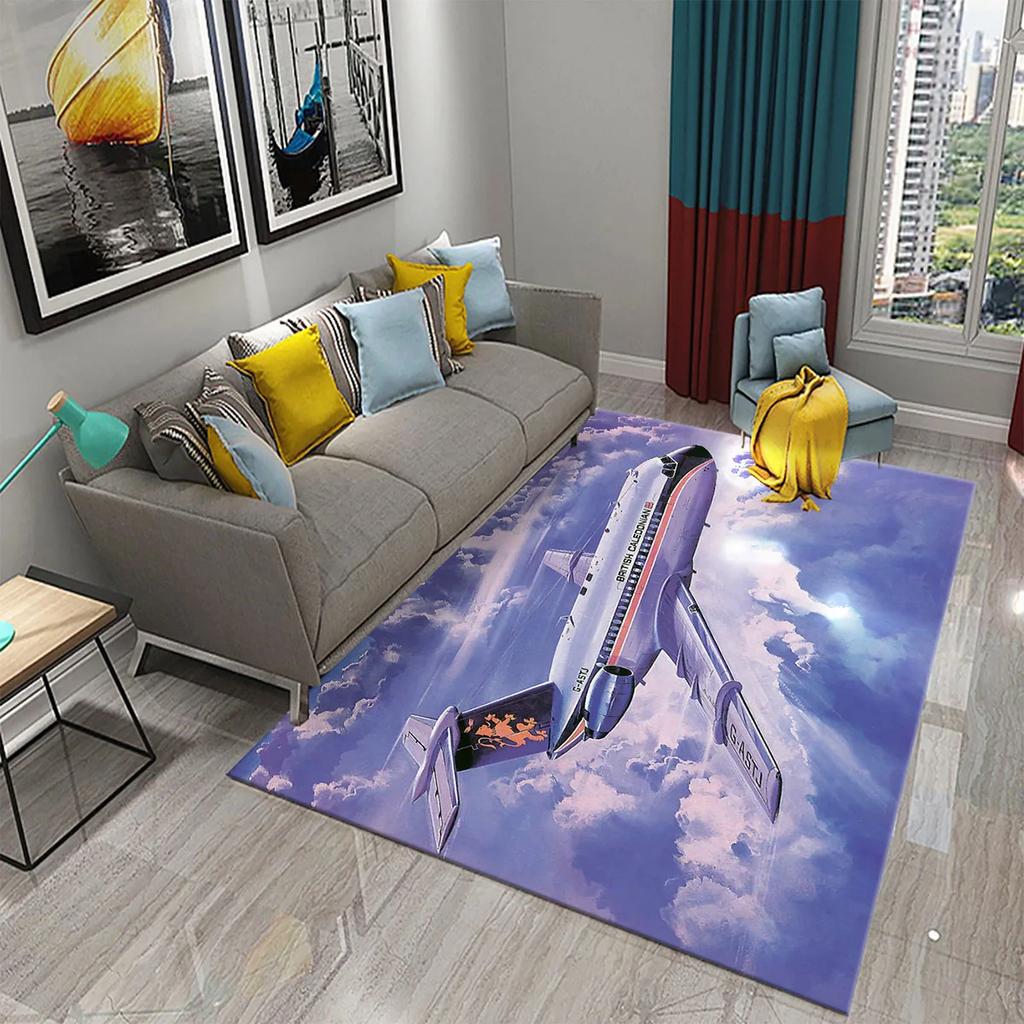 3D Красочный Ковер-картина маслом с самолетом для декора гостиной, спальни, коврики для ванной, кухни, нескользящий коврик для пола, ковры для домашнего декора