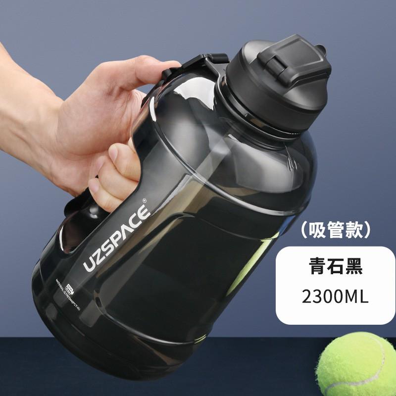 Large Capacity Tritan Sports Water Bottle With Straw Lid Leakproof Outdoor Hydration Jug Gym Hiking Camping Travel