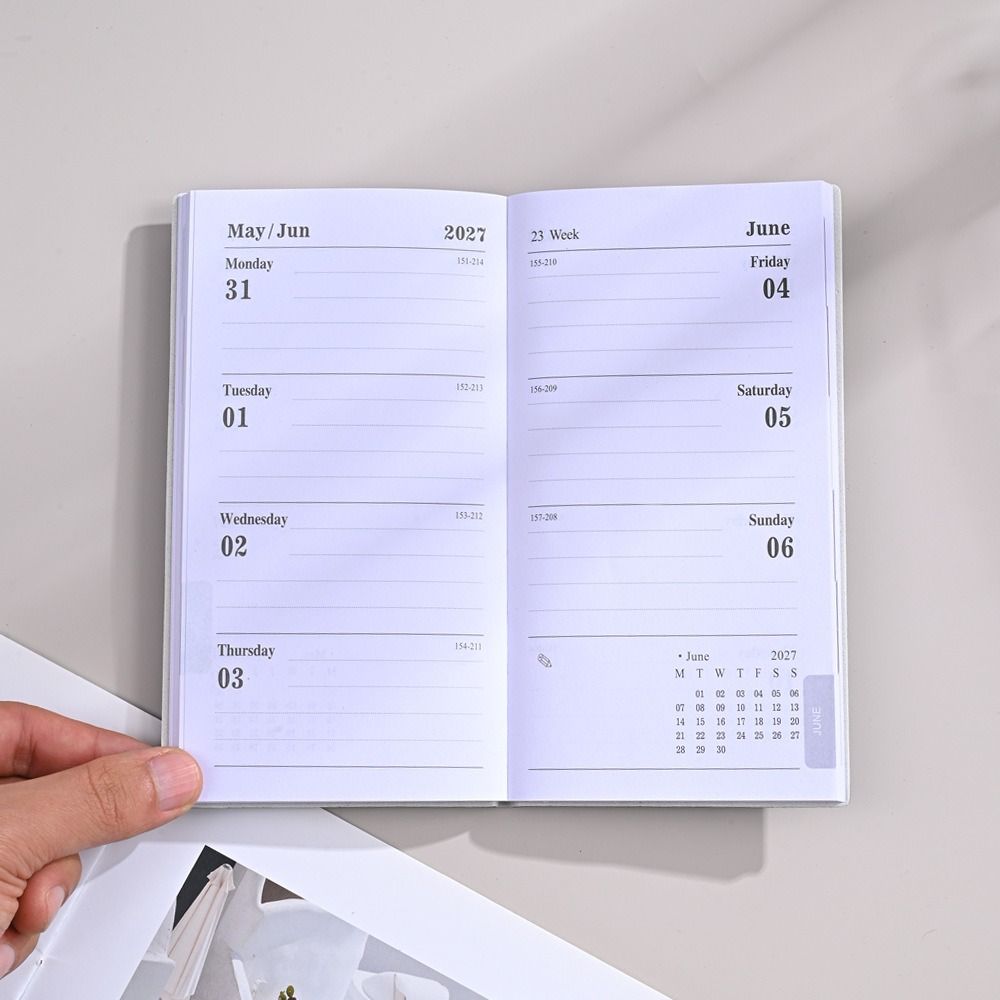 Portable A6 Planner Notebook Multicolor Weekly Planner Portable 2027 Planner School Supplies
