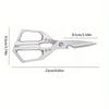 Stainless Steel Kitchen Scissors, Poultry Scissors, Fish Bone Remover, Multifunctional Meat Food Cutter, Scissors for Kitchen