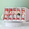 5PCS Vintage Soldier Doll Painted Handcraft Figurine Christmas Nutcracker  Ornament Home