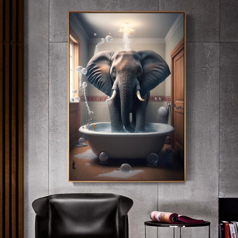 Шимпанзе, кошка, собака, жираф, животное, идущее в туалет. Плакат для домашнего интерьера, украшения. Высококачественная бумага. Плакат для настенного исследования. Домашняя гостиная.