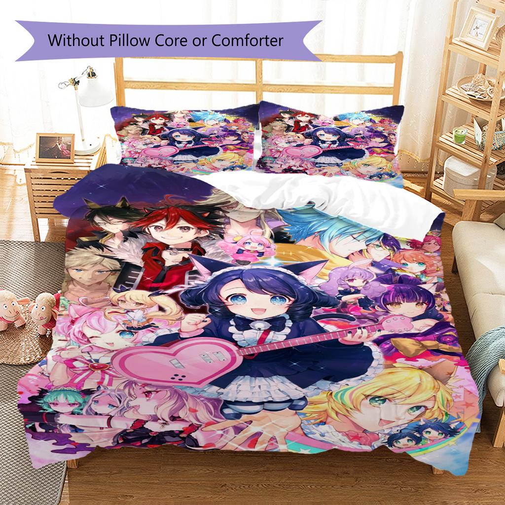 Show by Rock Pattern Bedding Set Quilt Cover Pillowcase Home Decor Gift (1 * duvet cover + 2 * pillowcase, without core)