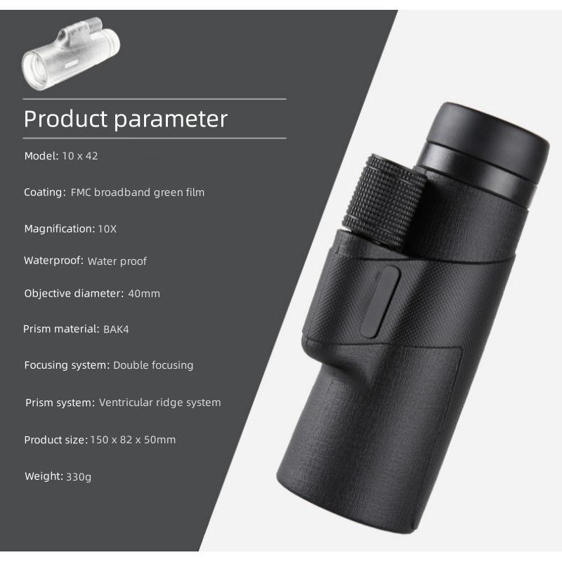 12x50 HD Telescope Monocular Camping Powerful Long Range 10X42 Hunting Binoculars Portable With Tripod Phone Adapter