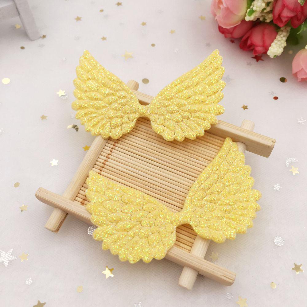 16pcs 42mm*70mm Glitter Paillette Big Angel Wings Appliques Patches Wedding DIY Craft Supplies