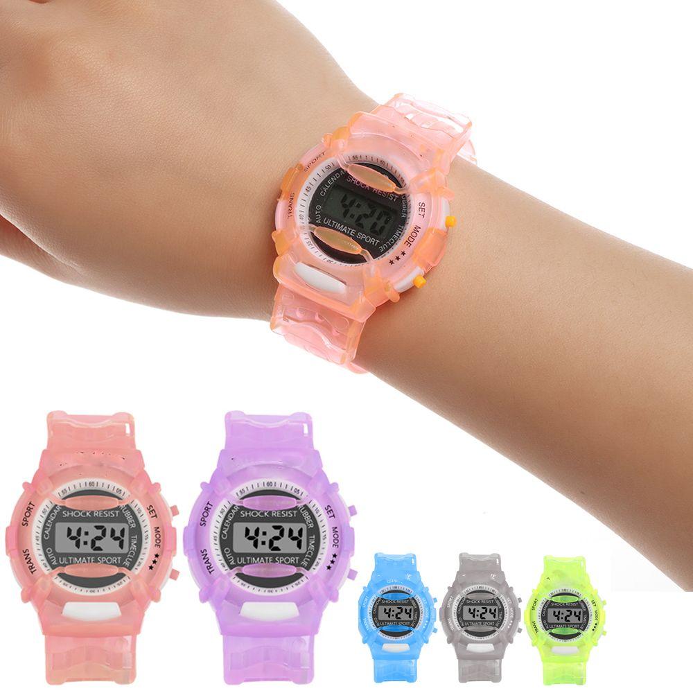 Cartoon Kids Child Children Digital Watches Electronic Meter Candy Wrist Watch LCD Wristwatch