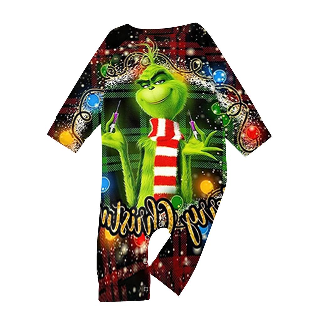 Christmas Print Family Outfit Long Sleeve Top + Pants Set Family Outfit