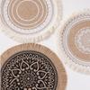Middle East Style Plate Round Embroidery Coffee Cup Mats Coaster Table Placemat Kitchen Supplies
