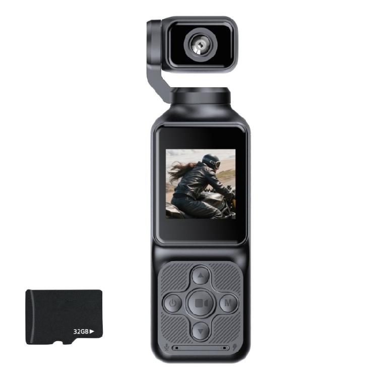 Handheld Camera with Integrated Display, Autofocus, Fill Light and Rotating Head for Skiing, Cycling and Vlogs