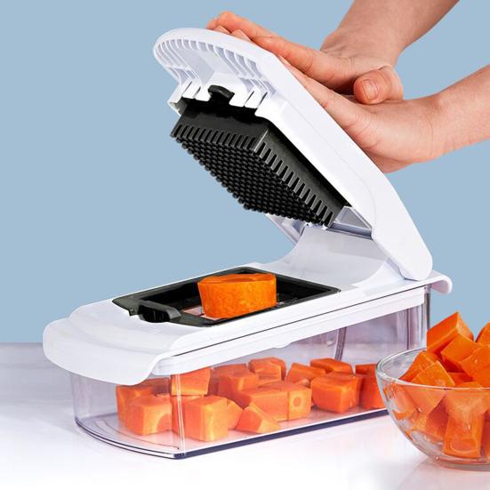 Бытовая овощерезка для овощей Многофункциональная картофелерезка Удобный измельчитель для продуктов с контейнером для сбора