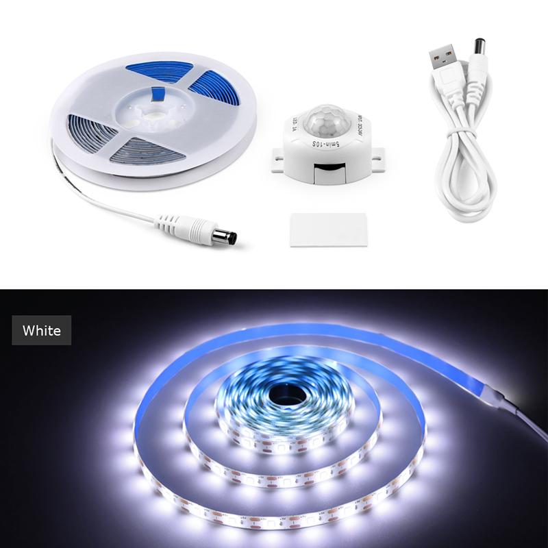 USB 5V PIR датчик движения светодиодная лента водонепроницаемая под кроватью ночник датчик лампа для комнаты кухонный шкаф подсветка
