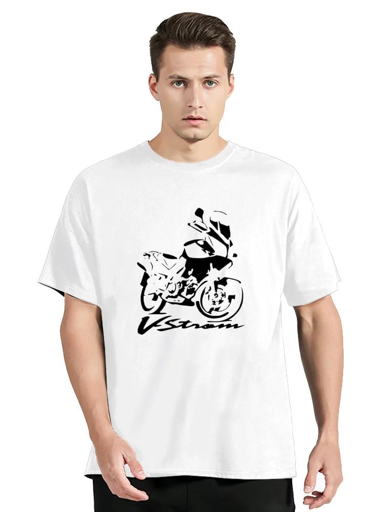 Горячая Распродажа Мотоцикл Suz Vstrom 650 V Strom Футболка Для Мужчин Хлопок Повседневная Футболка Мужская Одежда Большие Футболки Топы