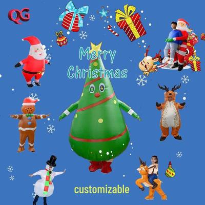 Надувной костюм Санта-Клауса для праздничного веселья и сценических выступлений