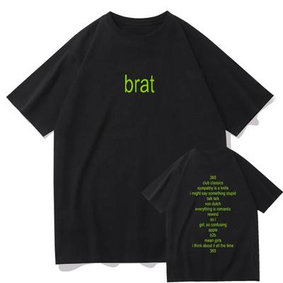 Футболки Charli Xcx со специальным гостем Shygirl Альбом Brat Мужская Женская Одежда Эстетика Унисекс Уличная одежда Оверсайз Высокое качество