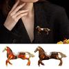 1/2Pcs Vintage Running Horse Brooch Sweater Cardigan Coat Business Suit Animal Lapel Pin Men Women Fashion Jewelry Clothing Accessories