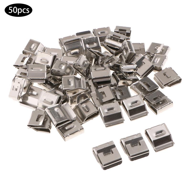30/50/100 шт. зажимы для проводов солнечных панелей, зажимы для проводов из нержавеющей стали для рамы прицепа, зажимы для фотоэлектрических кабелей для проводки фотоэлектрических систем, принадлежности для лодочных кабелей