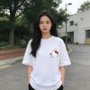 2026 новый летний милый графический топ HelloKitty повседневный хлопковый топ с коротким рукавом для женщин и девочек Каваи мультяшный принт Streetwear