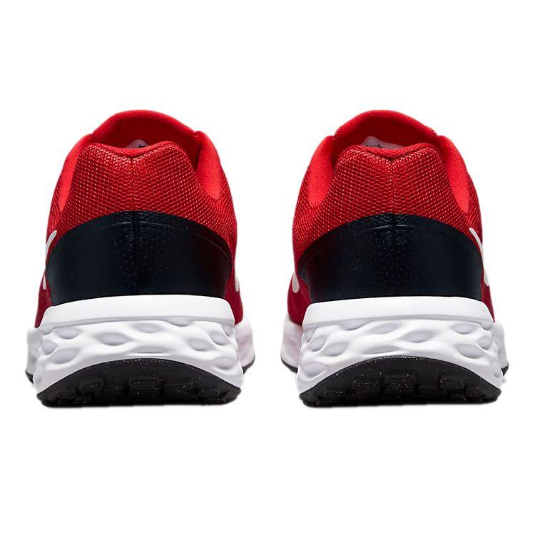 Nike Revolution 6 University Красные мужские кроссовки Черно-белые DC3728-600