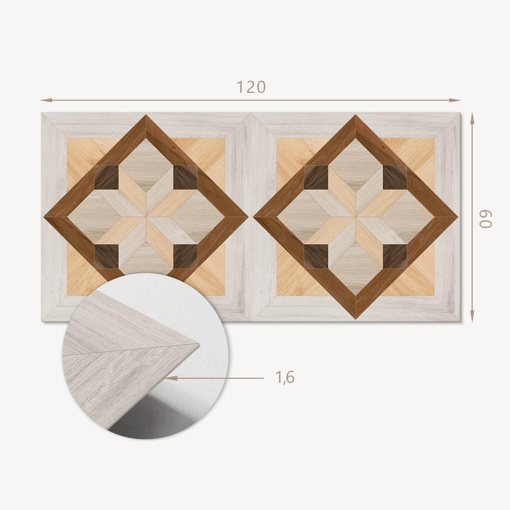 Self-adhesive Decoration with Graphics for the Office or Study 120x60 cm Geometric Pattern in a Square