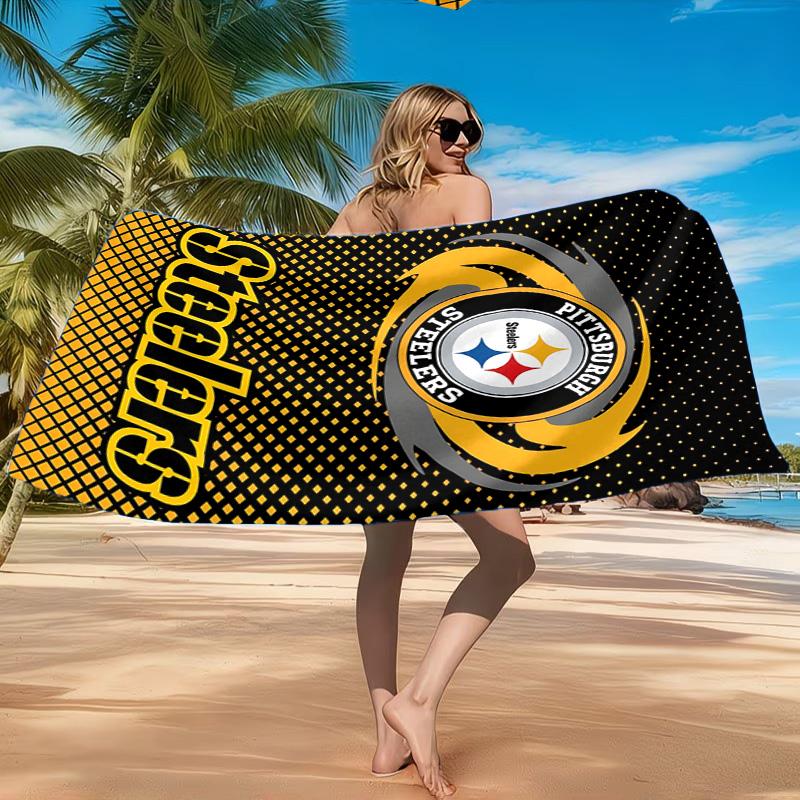 Pittsburgh Steelers Beach Towel, Quick-drying, Easy to Care for, Suitable for Both Fitness and Beach Vacations,Sports Essential