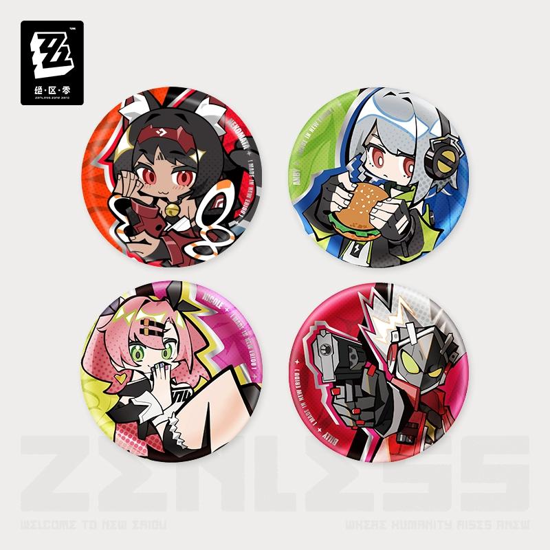 Sunsyea Zenless Zone Zero Официальный мерч miHoYo Оригинальный LD Наконечник для пальцев Скейтборд Брелок Значок Gentle House Anby Billy
