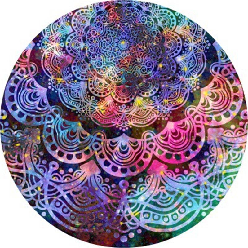 Красочный Звездный Геометрический Цветочный Центр Модный Ковер Гостиная Ретро Этнический Стиль Фиолетовый Мандала Круглый Ковер Подушка