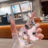 Fashion Flower Butterfly Print Soft Transparent Cover For Samsung S24 FE S23 Ultra S22 A55 A54 A34 A35 A14 Lens Protection Clear Shockproof Phone Case