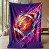 Dynamic Football Action Theme blanket Lightweight Warm Flannel Blanket Decorative Throw Blanket for Home Decoration